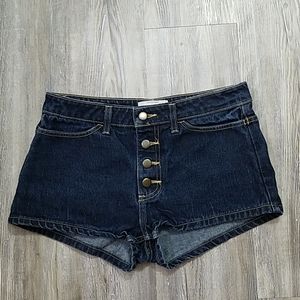 American Apparel Button Fly Jean Shorts